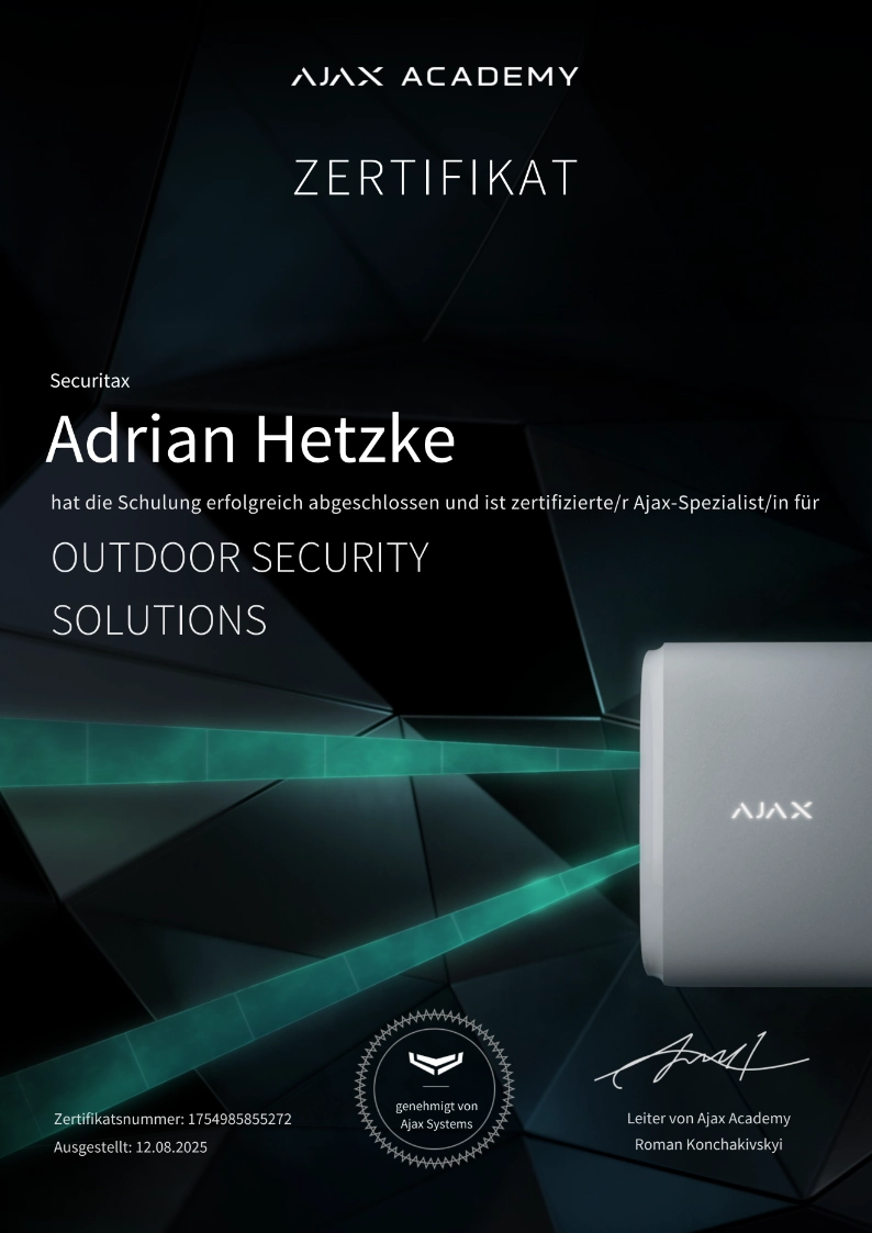AJAX Outdoor Security Solutions 2025