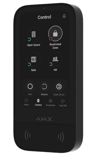 AJAX KeyPad TouchScreen Bedienteil mit Touchscreen